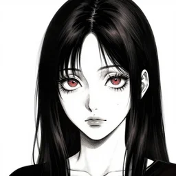 manga portrait of a mentally unstable woman with 3 eyes, Greg Rutkowski, Rage