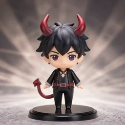 a nendoroid of a satan, detailed product photo
