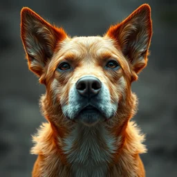 super beautiful short hair orange mixed dog intricate artwork by tooth wu and wlop and beeple, greg rutkowski, very coherent symmetrical artwork, cinematic, hyper realism, high detail, octane render, unreal engine, 8 k, vibrant colors, smooth gradients, high contrast, depth of field, aperture f 1. 2