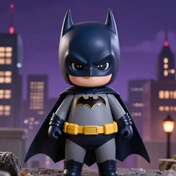 zooey channel as batwoman, tight outfit, cute pose, Gotham city in the backround photo