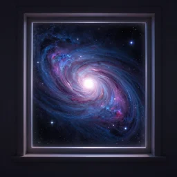 the universe through a window, digital art, trending on artstation
