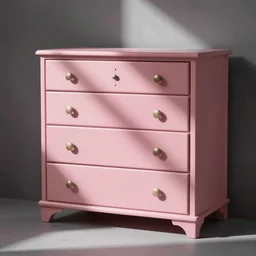 surrealistic pink chest of drawers