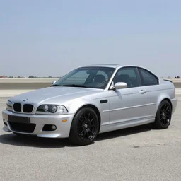 silver E46 with 20% window tint and black rims