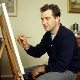 attractive male, painting by norman rockwell