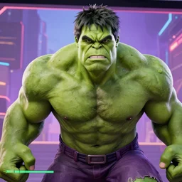 The Hulk as a character in the game Valorant, with a background based on the game Valorant, detailed face, Gameplay Footage