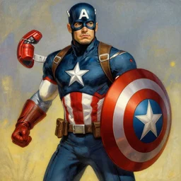 capitan america, marvel, artwork by nicholas roerich,