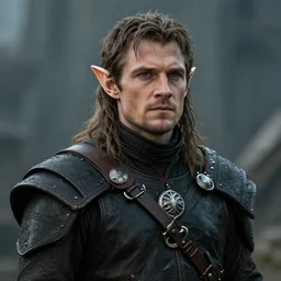 film still of a high elf henry cavill with ( elf ears ) in [ warhammer ] fantasy movie