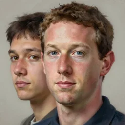 hyper realistic, portrait of asian : : 2 mark zuckerberg, epicanthal fold, painted by greg rutkowski,