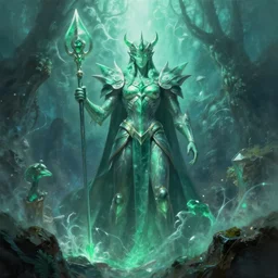 Excalibur of the jade depths, digital painting