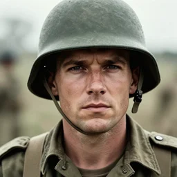chris hansen soldier portrait, vietnam war photo, detailed face