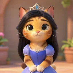 princes jasmin, anthropomorphic cat, in the style of zootopia, highly detailed