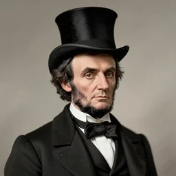 president abraham lincon wearing a top hat