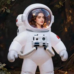 a giant inflatable astronaut action figure