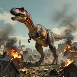 movie frame still from live action horde of pteranodon attacking the city, burning houses, black smoke, 8 k ultra wide angle zenith view greg rutkowski kim jung gi