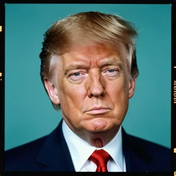 kodak portra 4 0 0, 8 k, highly detailed, britt marling style, 3 / 4 photographic close, press award - winning colour portrait of a cute handsome 2 0 - year - old donald trump, turquoise, up face with 1 9 2 0's hairstyle, 1 9 2 0's style, asymmetrical, hasselblad