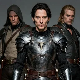 portrait of a skinny punk keanu reeves wearing armor by simon bisley, john blance, frank frazetta, fantasy, thief warrior