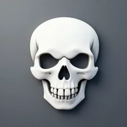 skull logo in 3d