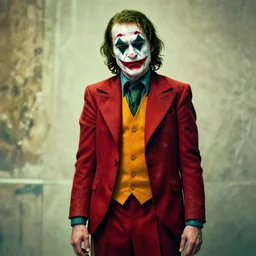 walter white wearing the joker suit, dripping painting