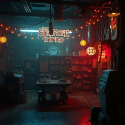 stranger things studio lighting digital art station unreal engine render by alphonse mucha