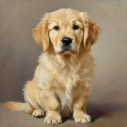 the royal golden retriever portrait by greg hildebrant fancy baroque regal puppy oil painting high quality award winning