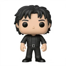 full body 3d render of Charles Manson as a funko pop, studio lighting, white background, blender, trending on artstation, 8k, highly detailed