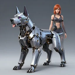 cyber dog panzerwolf from steel, by ian pesty and alena aenami