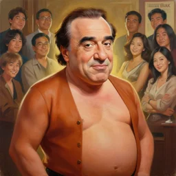 painting portrait of danny devito as a rum ham, cartoon, warm lighting, danny devito has a rum ham body, movie poster, illustration by bartek fedyczak, erak note, tooth wu, neil richards, kan liu, siwoo kim, jisu choe, trending on art station