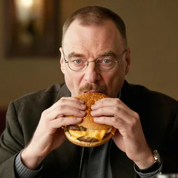 walter white eating a cheeseburger