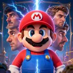 character concept, portrait, symmetrical head - on centralized, mario. detailed, high quality, dynamic lightning, fantasy, scenematic. artwork by artgerm, wlop, alex ross, greg rutknowski, alphonse mucha