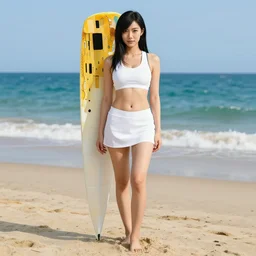 Tifa at the beach, fullbody in the style of Gustav klimt!!!!!!!!!!