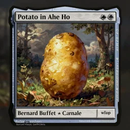 potato in the style of magic the gathering, concept art, digital art, painted by albrecht durer | bernard buffet | carne griffiths | wlop