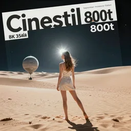 Cinestill 800t, 8K, 35mm; beautiful ultra realistic minimalistic syd mead in space(1950) film still desert scene, 2000s frontiers in retrofuturism fashion magazine September moebius edition, highly detailed, extreme closeup three-quarter scene, tilt shift LaGrange point orbit background, three point perspective, focus on model;sunflare;pointé pose;back to camera, soft lighting