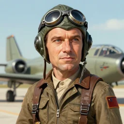 fantasy art 4 k ultra detailed photo caricature walter matthau as an fighter pilot