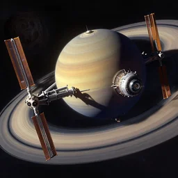space station above saturn, beautiful painting, cgsociety, artstation, unreal engine, octane render, 8 k, ultra detailed
