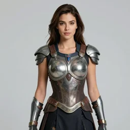 portrait of janine gutierrez as mars ravelo's darna wearing female battle armor looking at the camera, pen and ink, glamorous majestic pose, highly detailed, desaturated colors, smooth, intricate line drawings, by craig mullins, wlop, greg rutkowski, ruan jia, kentaro miura, john howe and allan lee