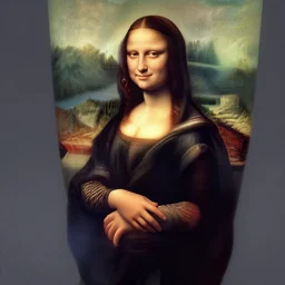 a highly detailed 3 d rendering in unreal engine on ps 5 of the mona lisa dressed as the cyborg ninja from metal gear solid