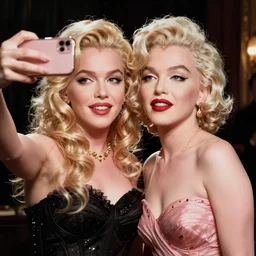 Madonna and Marylin Monroe taking a selfie, trending