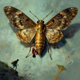 illustrated by john bauer and greg rutkowski, the dead moth, masterpiece, fantasy art, artstation hq