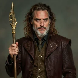 joaquin phoenix portrait as a dnd character fantasy art.