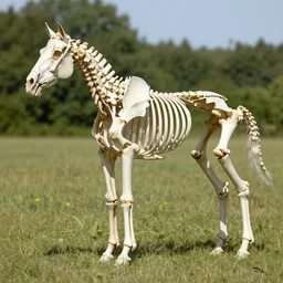 a horse skeleton