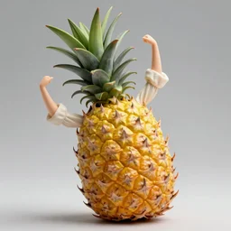 figurine of pineapple wearing an elegant blouse, personification, dynamic pose, detailed product photo, featured on amiami, 8 k, 8 5 mm, f. 1 4, beautiful composition,