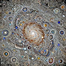 andromeda galaxy, hyperrealism, no blur, 4 k resolution, ultra detailed, style of anton fadeev, ivan shishkin, john berkey