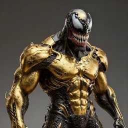 gold venom, naturel, hyper detailed, digital art, trending in artstation, cinematic lighting, studio quality, smooth render, unreal engine 5 rendered, octane rendered, art style by klimt and nixeu and ian sprigger and wlop and krenz cushart