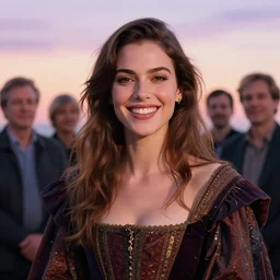 photographic portrait of a stunningly beautiful healthy vibrant happy renaissance female in soft dreamy light at sunset, contemporary fashion shoot, by edward robert hughes, annie leibovitz and steve mccurry, david lazar, jimmy nelsson, breathtaking, 8 k resolution, extremely detailed, beautiful, establishing shot, artistic, hyperrealistic, beautiful face, octane render
