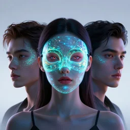3 d portrait of beautiful face wearing a mask, bioluminescent, artwork by tooth wu and wlop and beeple and greg rutkowski, 8 k trending on artstation, volumetric lighting