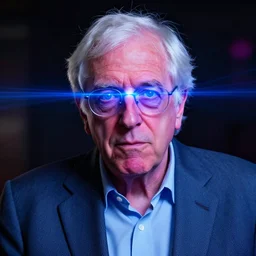 synthwave bernie sanders with laser vision
