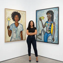 a women that just had a job done in Miami fl by Kay brown and Jeaan-Michel Basquiat