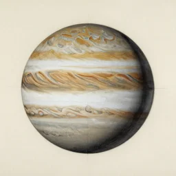 leonardo da vinci's technical sketch of the planet jupiter, highly detailed