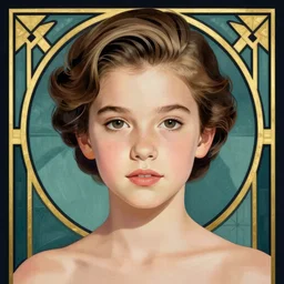 art by Ilya Kuvshinov, Patrick Nagel, art deco, art nouveau, portrait of a beautiful young teen male fashion model, beautiful face, symmetrical face, fashion magazine photo, beautiful eyes, semi realistic anime, anime! 4k