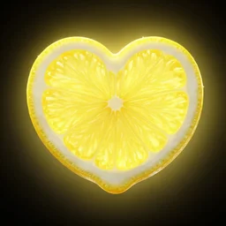 a heart shaped lemmon, backlight, trending at artstation, trending art deviantart